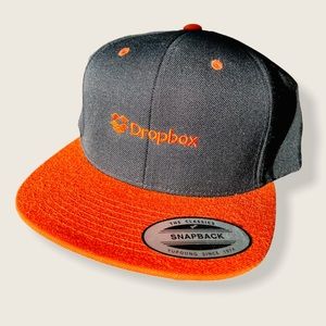 Sport-Tek Black/Orange Flat Bill Snapback Cap
